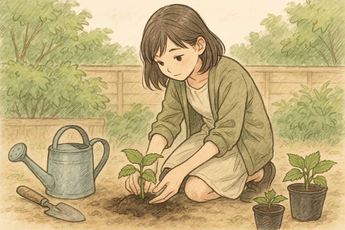 大葉の苗の植え方の正しい方法と手順