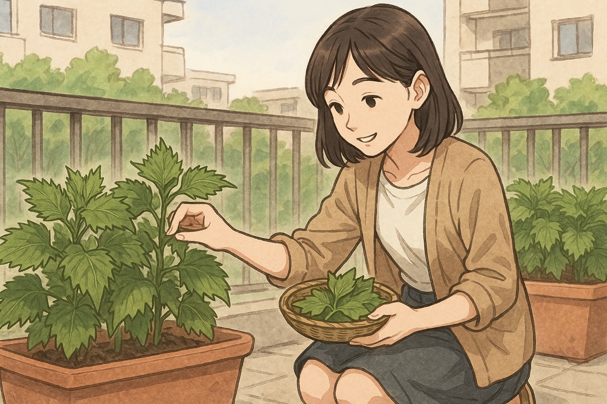 大葉の摘み方のコツと収穫を増やす方法