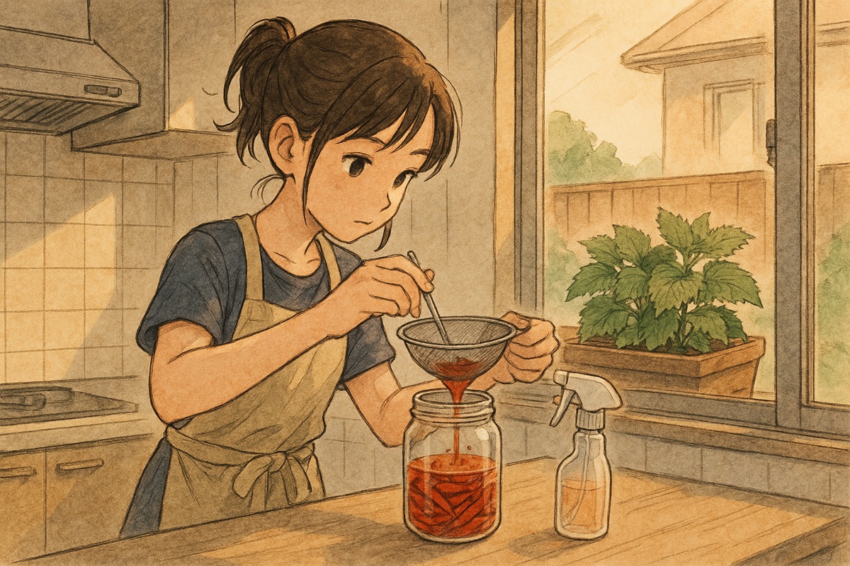 唐辛子を使った大葉の虫除け対策