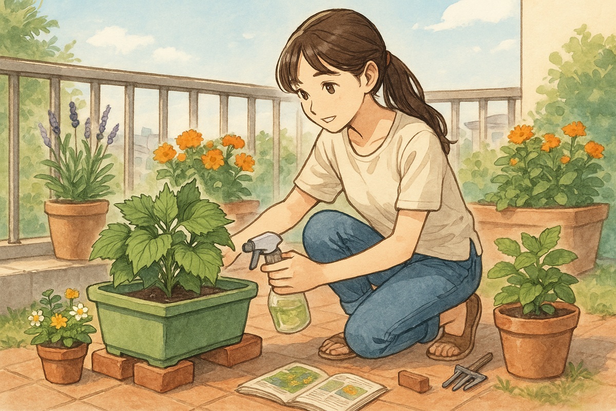 大葉のプランター栽培で虫を防ぐ工夫