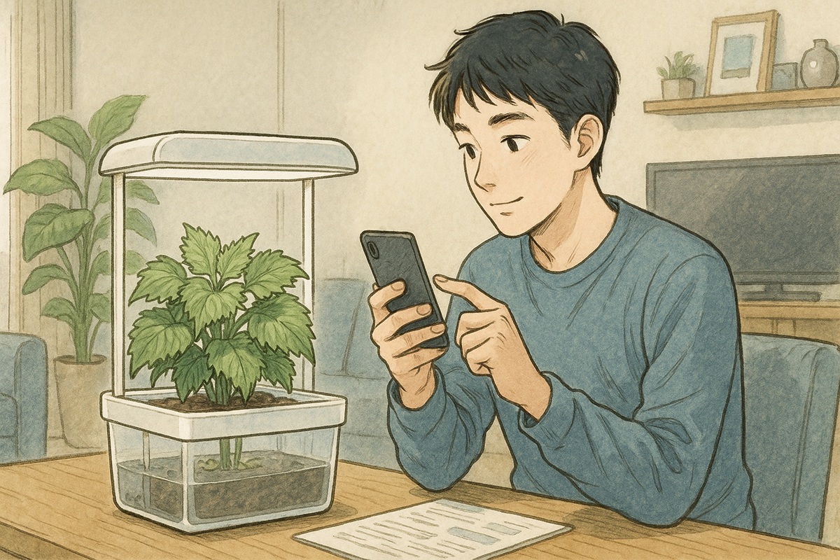 水耕栽培キットで大葉を簡単管理