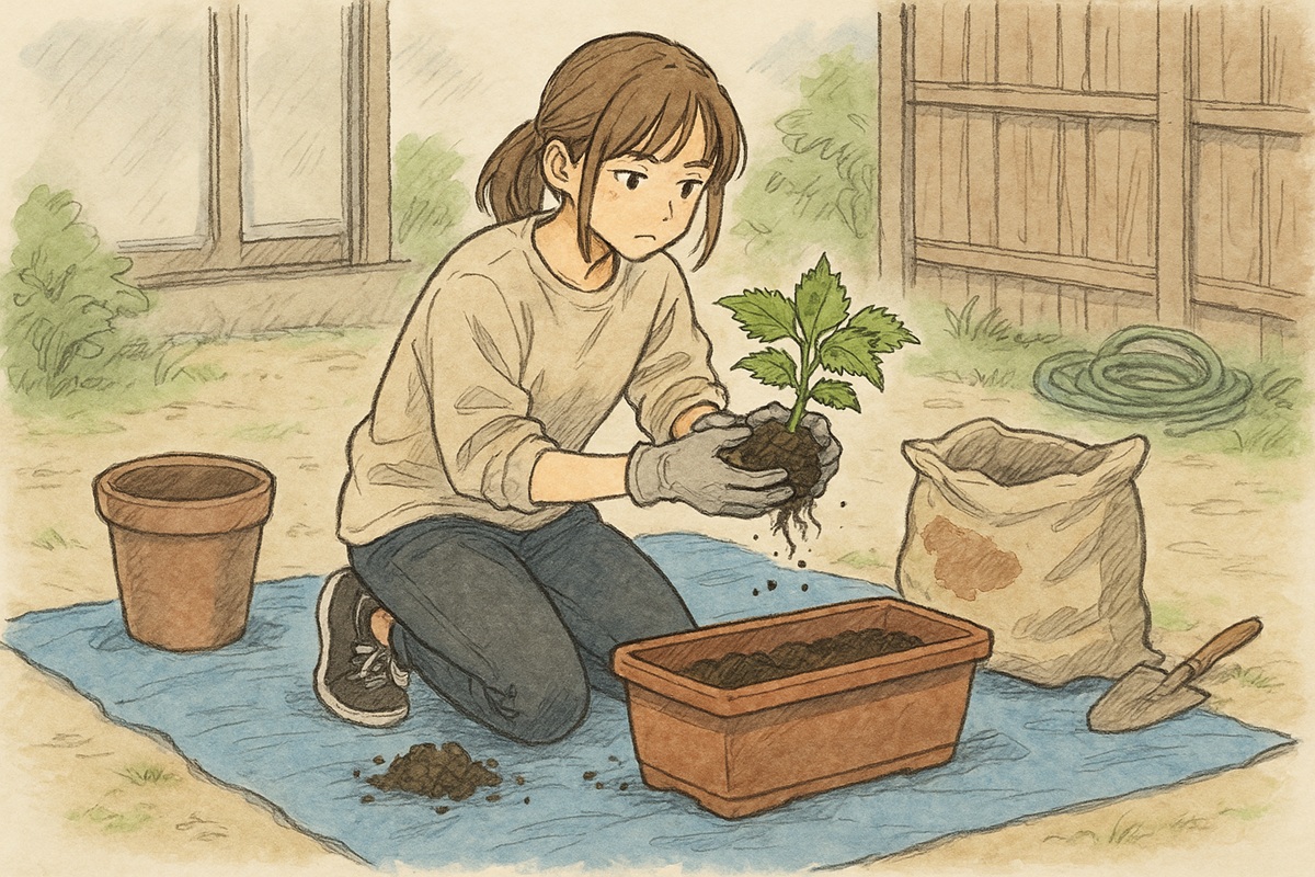 大葉の植え替え時のポイントと注意点