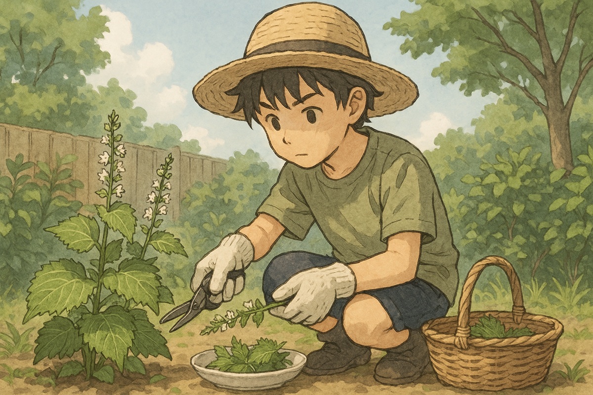 大葉の花の摘み方と注意点