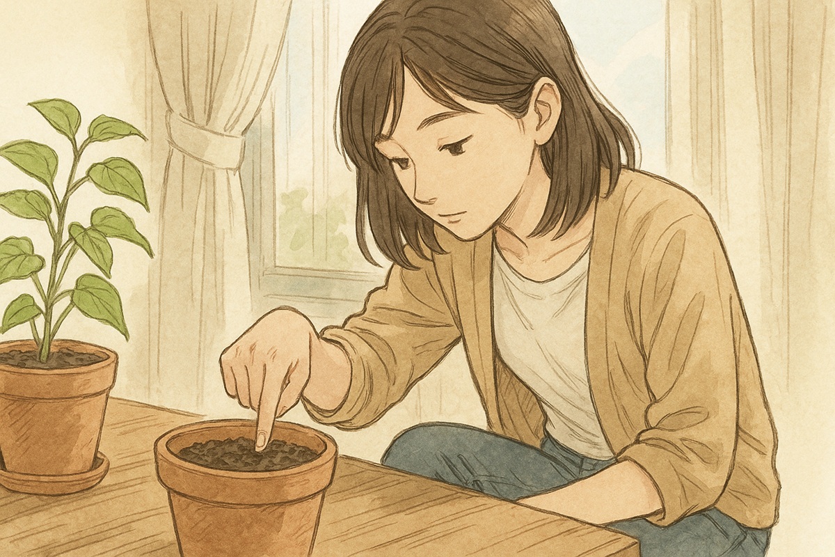 ルッコラの土に種まきしたときの深さのコツ