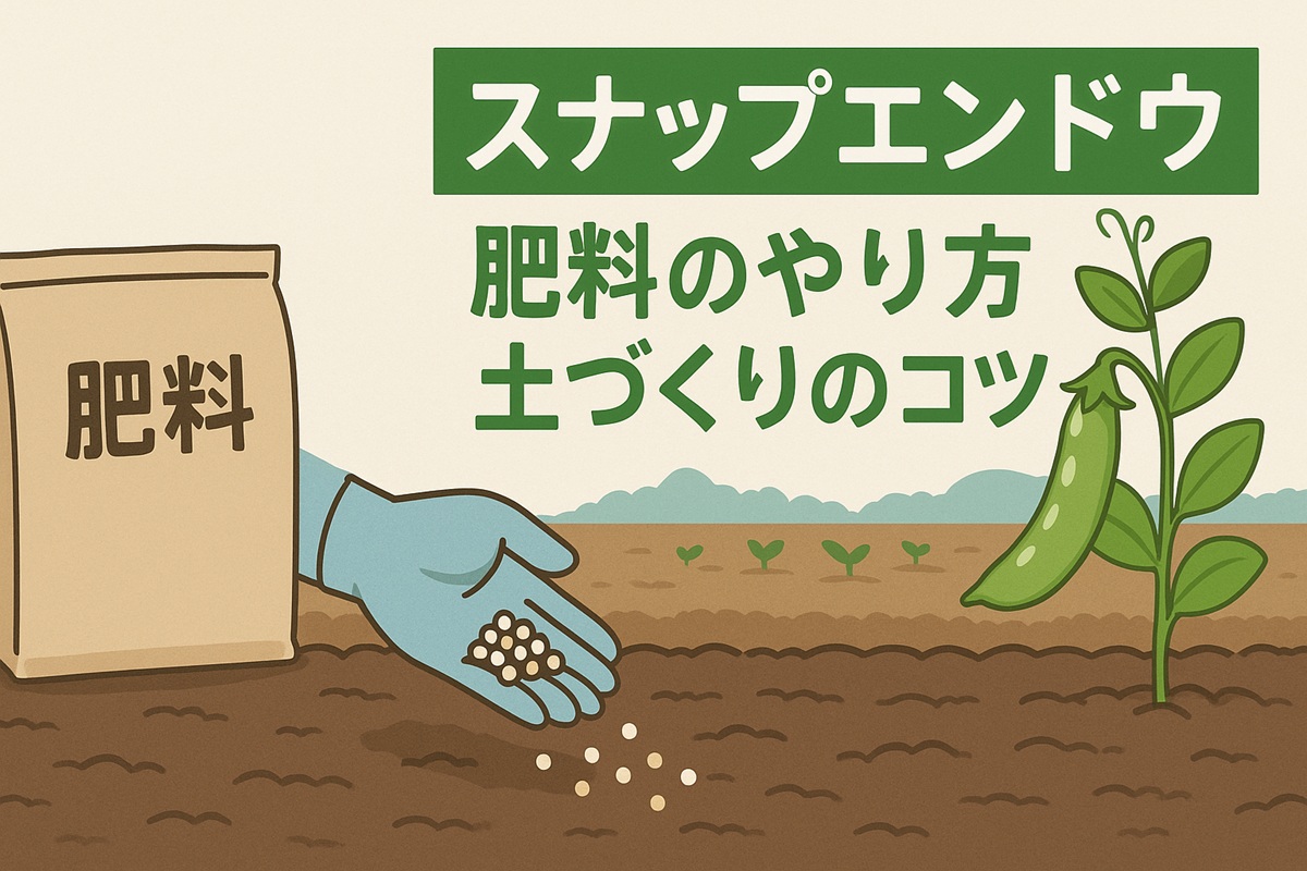 スナップエンドウの肥料のやり方や土づくりのコツを解説