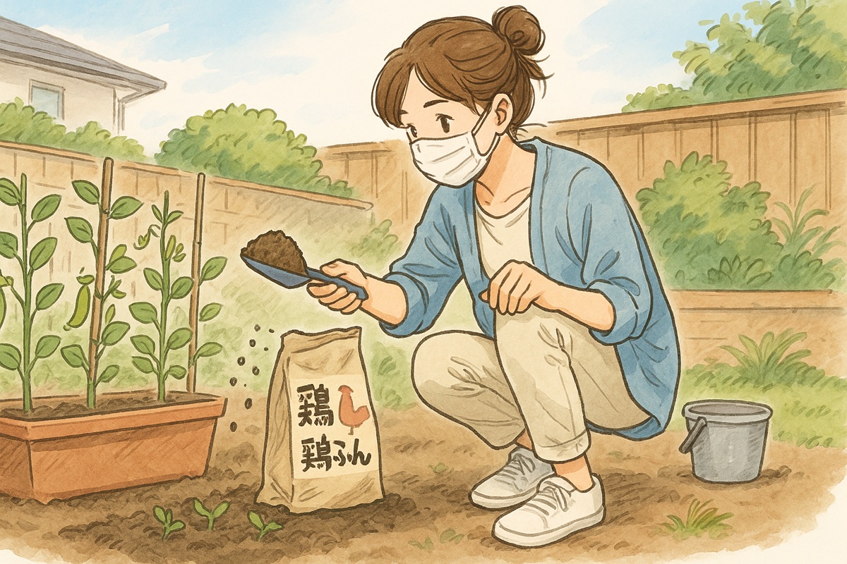 スナップエンドウの肥料に鶏糞を使うポイント