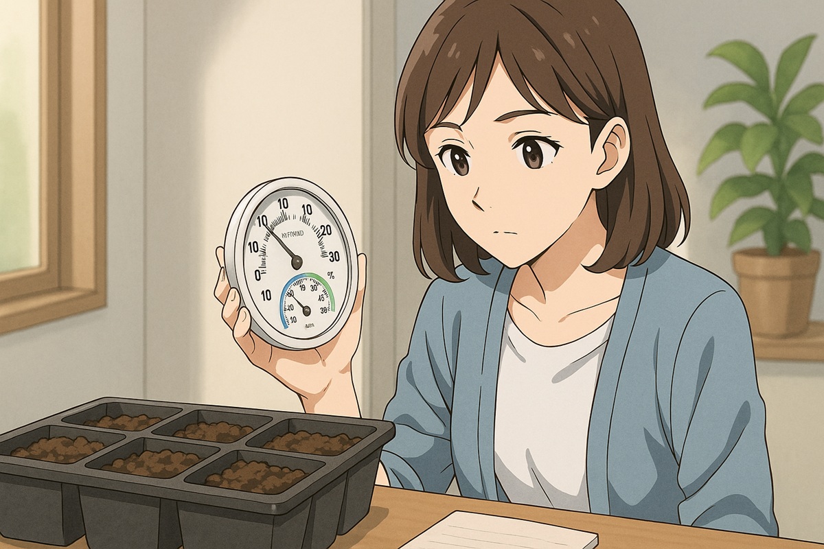 スナップエンドウの発芽温度が適正かどうか見直す