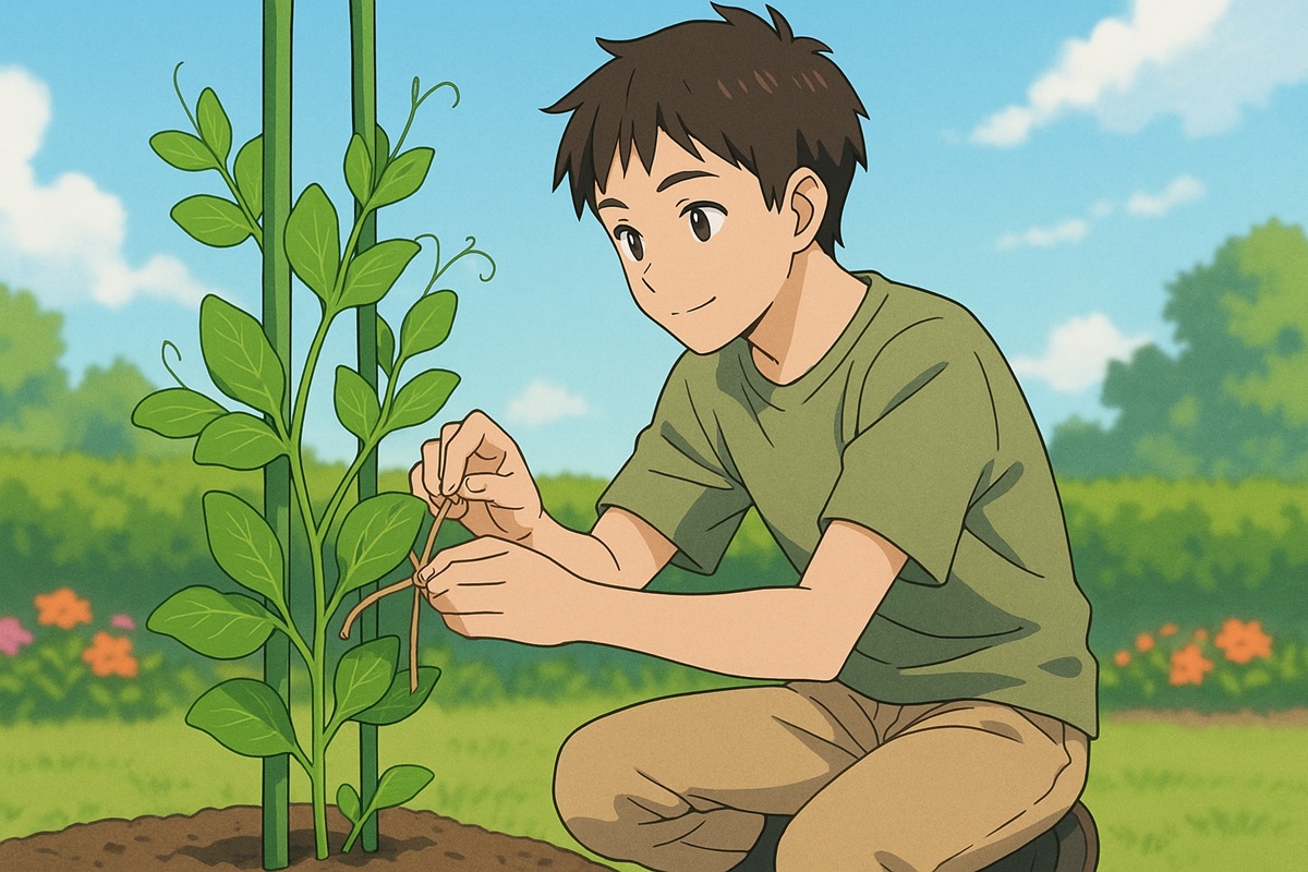 スナップエンドウの芽が出たらどうするかの育て方