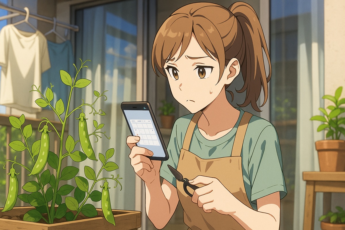 スナップエンドウの摘心の時期はいつか