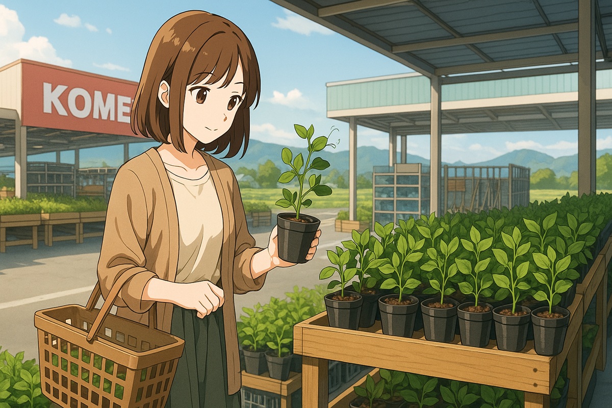 コメリでのスナップエンドウの苗の取り扱いは？