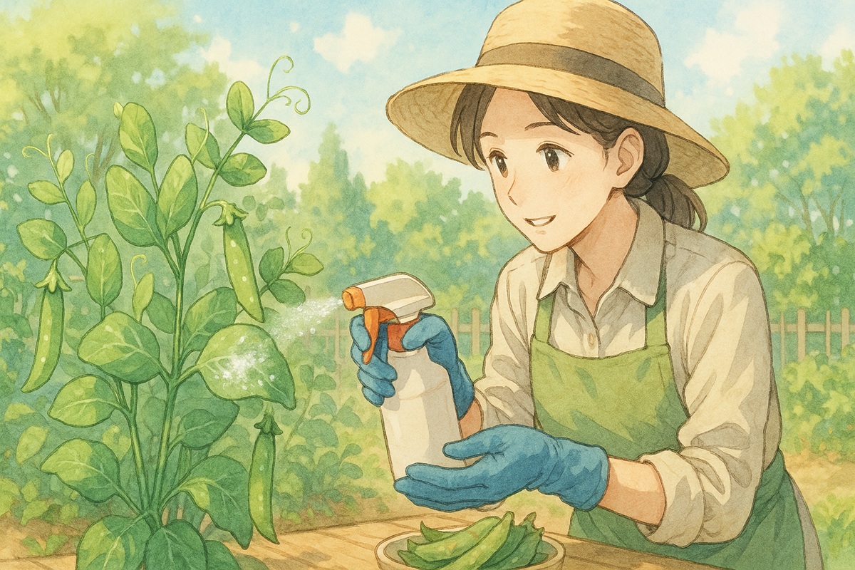 家庭菜園でできるスナップエンドウにおけるうどんこ病の対処法