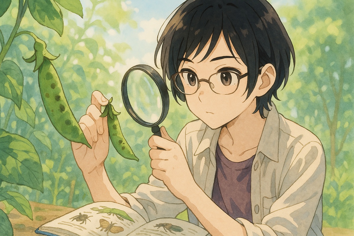 スナップエンドウにできる黒いぶつぶつは害虫のせい?
