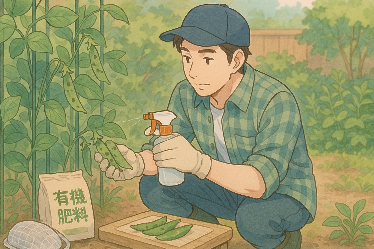 家庭菜園でできるスナップエンドウの黒い点の対策