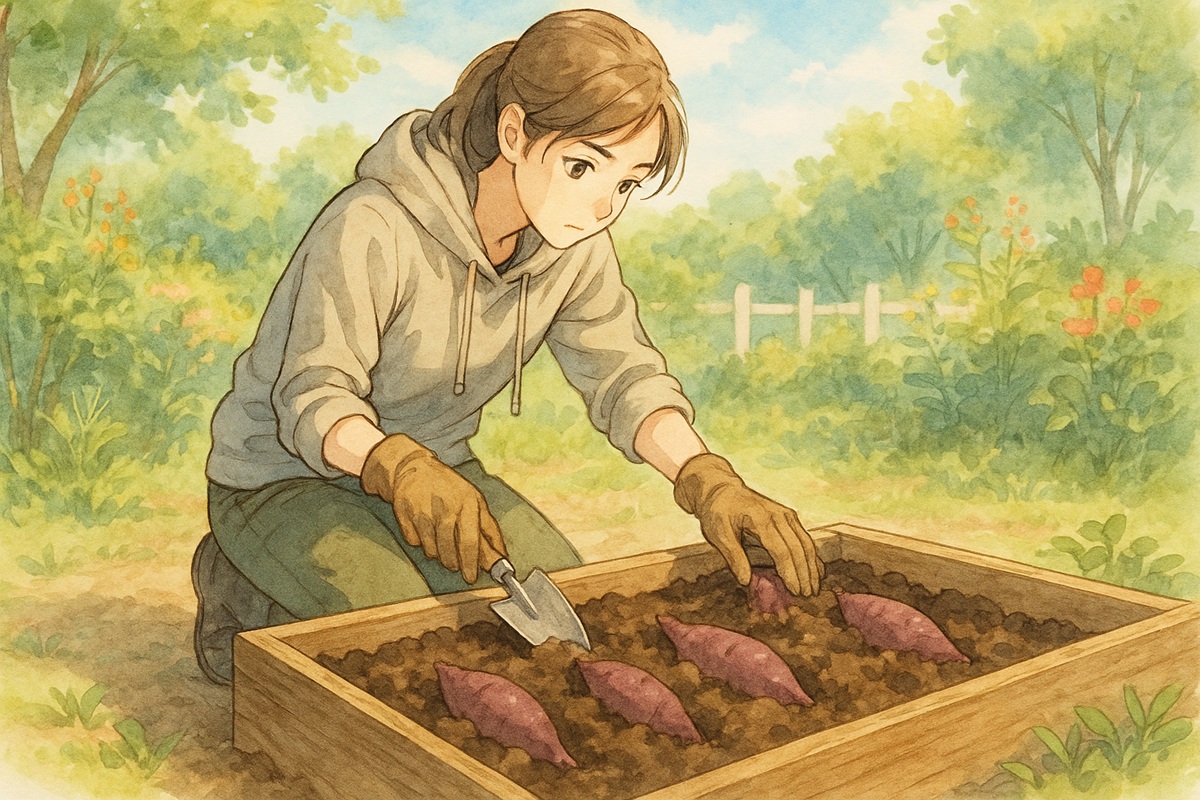 さつまいもの正しい芽出し（伏せ込み）の手順