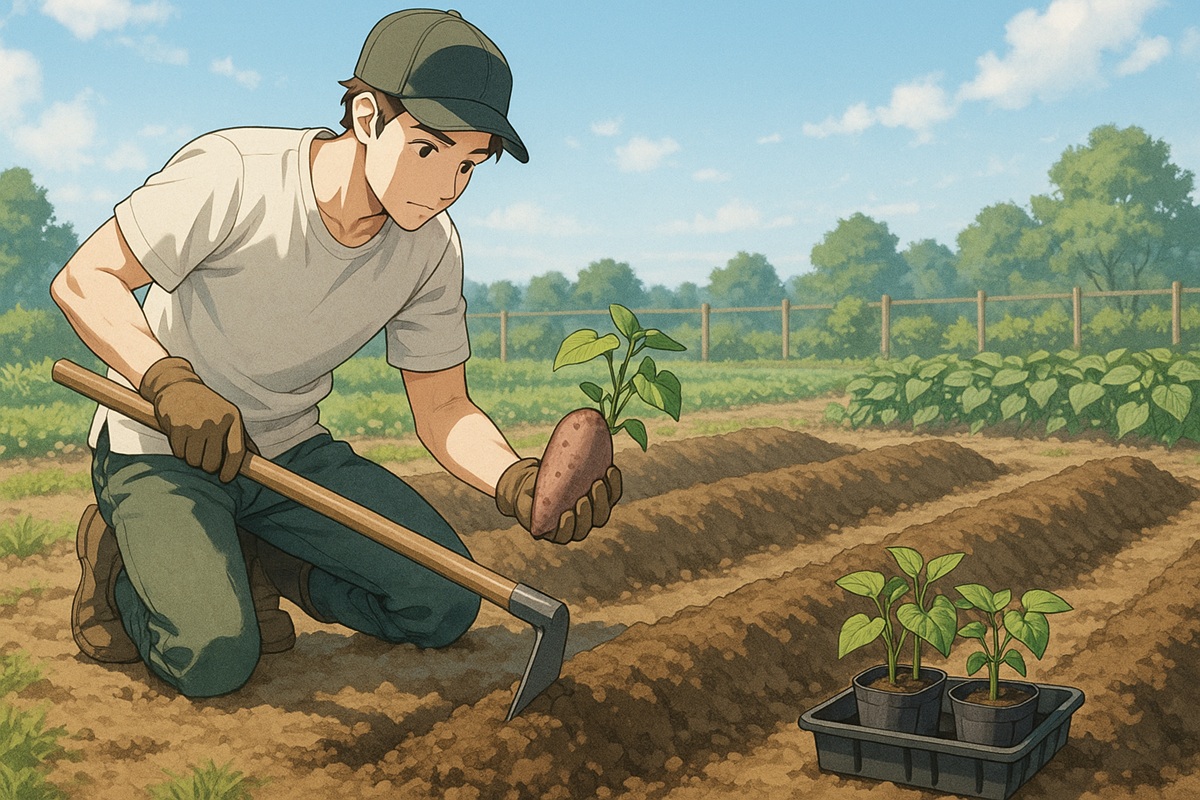 さつまいもの苗を植える時期と最適な畝の準備