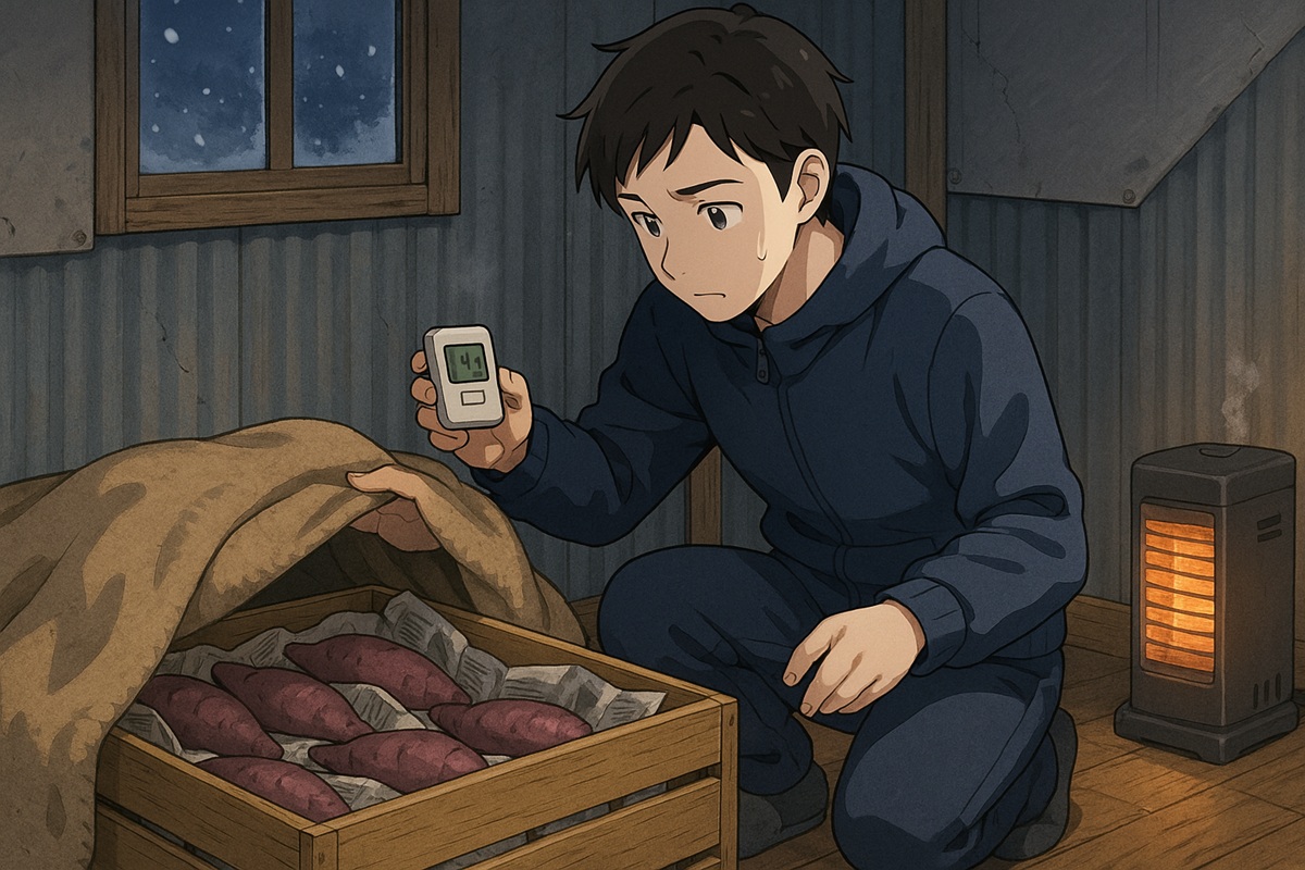 冬の寒さで腐らせない適正温度のさつまいも管理