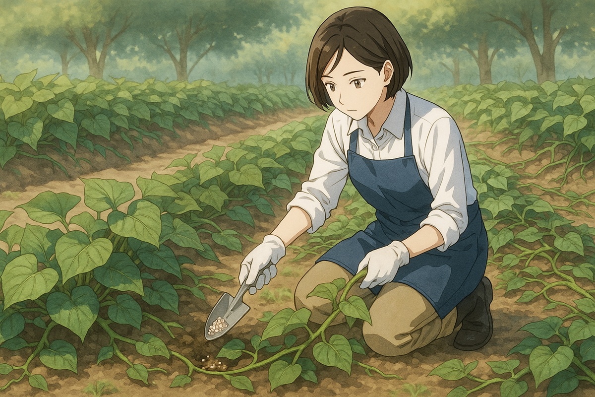 追肥でさつまいものつるぼけを回避するテクニック