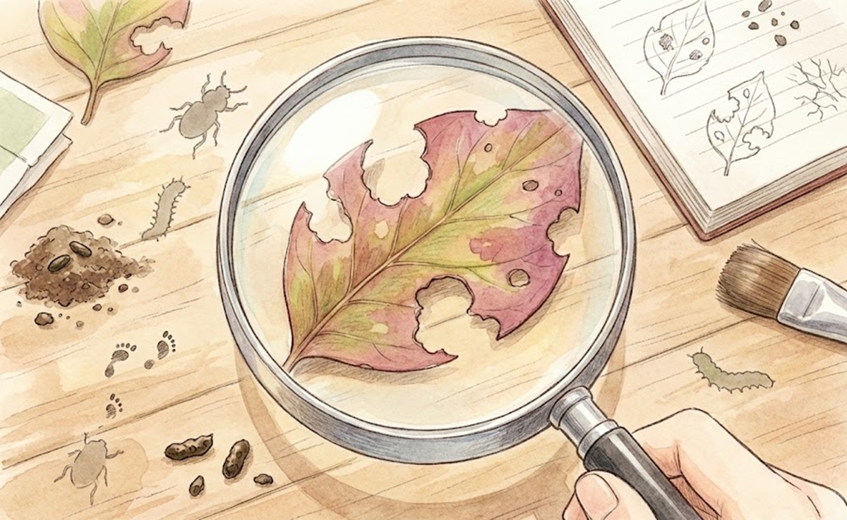 さつまいもの被害画像から虫食いの犯人を特定しよう