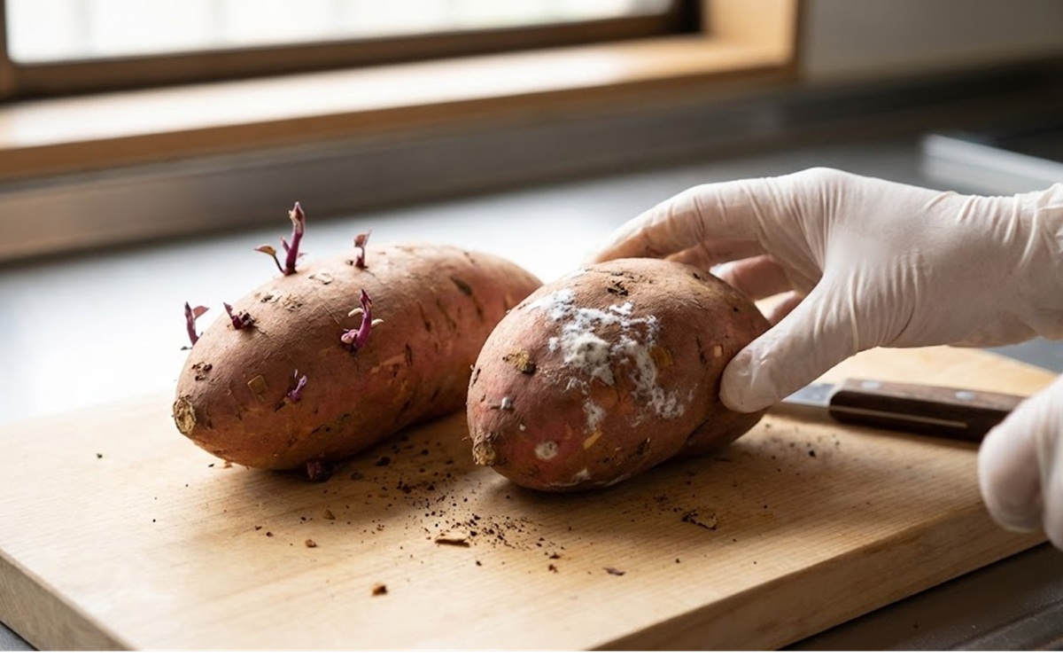 サツマイモにカビや芽が出た時の対処と判断基準