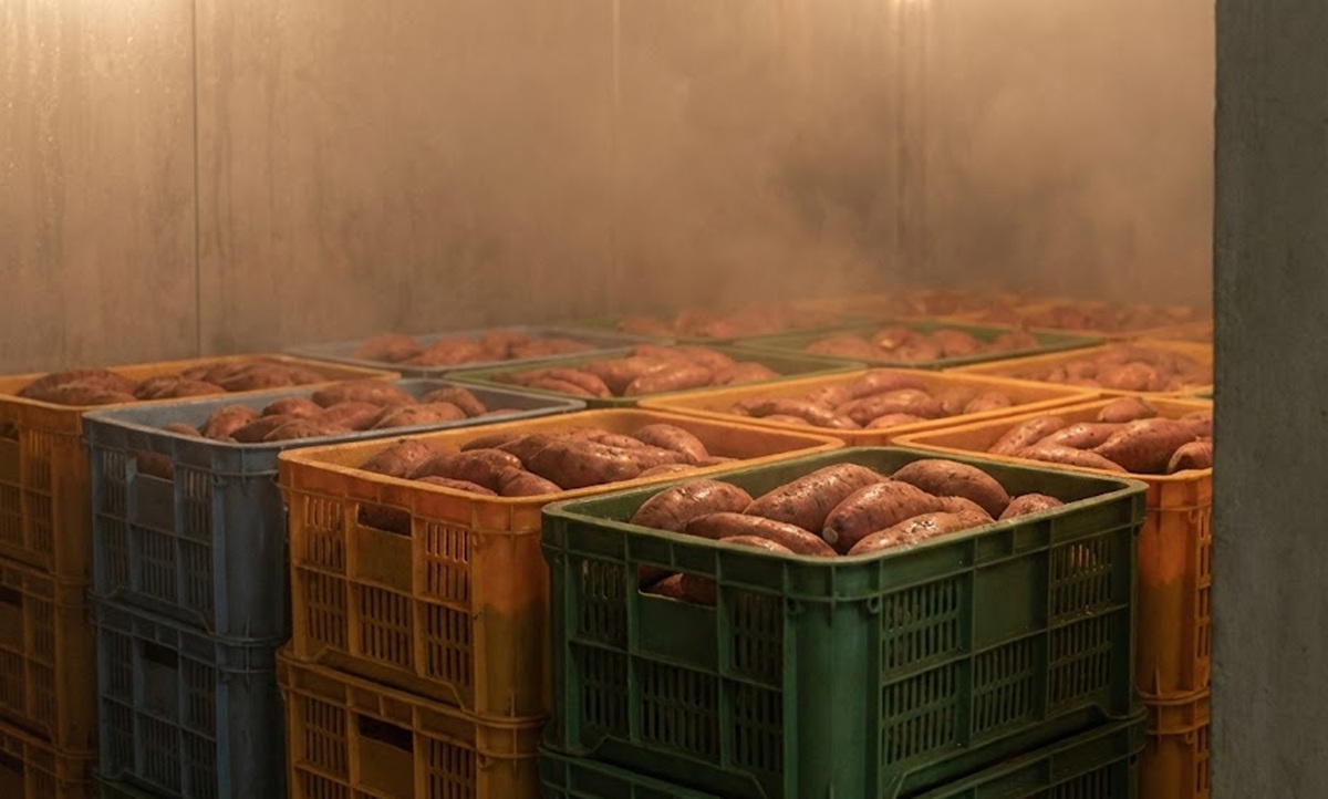 キュアリング処理でさつまいもの傷を修復する