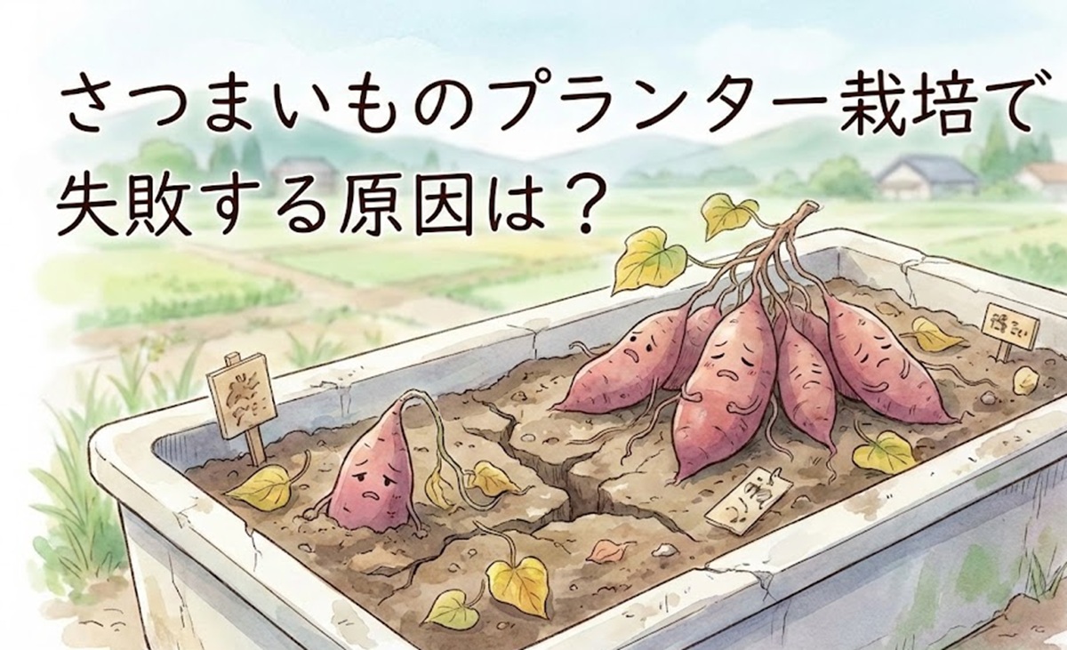 さつまいものプランター栽培で失敗する原因は？つるぼけや根腐れ対策