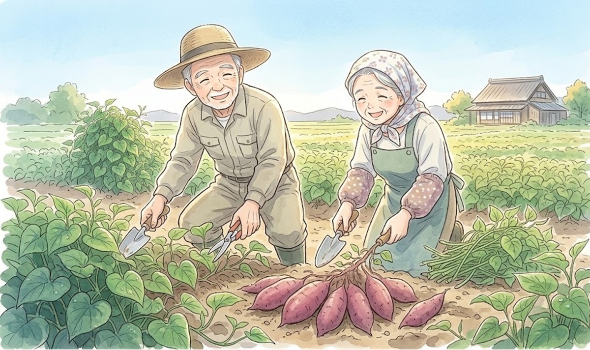 さつまいもの甘さが増す?収穫前につる切りを行う理由とメリット
