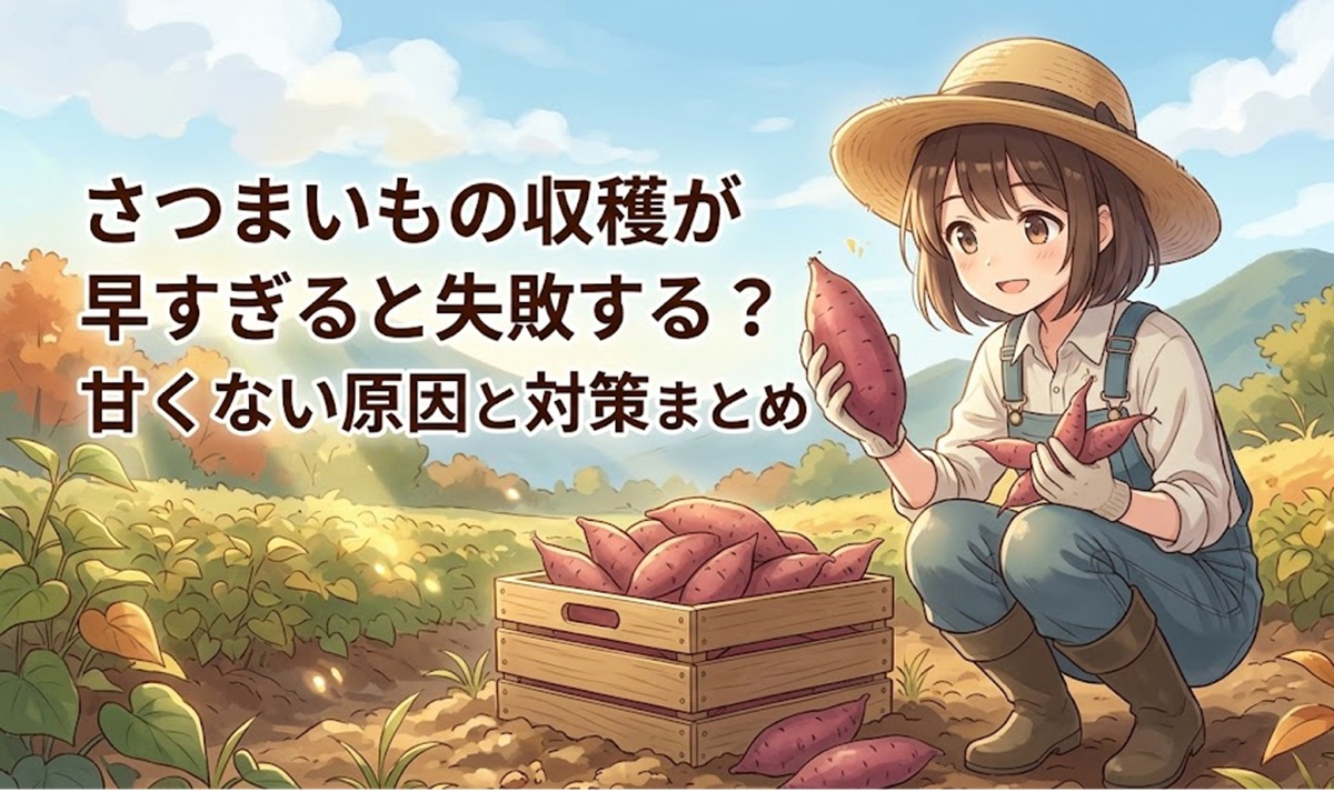 さつまいもの収穫が早すぎると失敗する？甘くない原因と対策まとめ