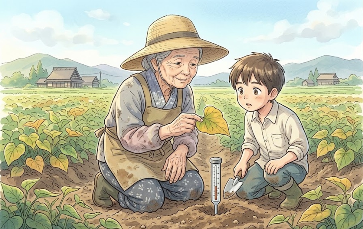 さつまいもの葉の色や地温から判断する正しい見極め方