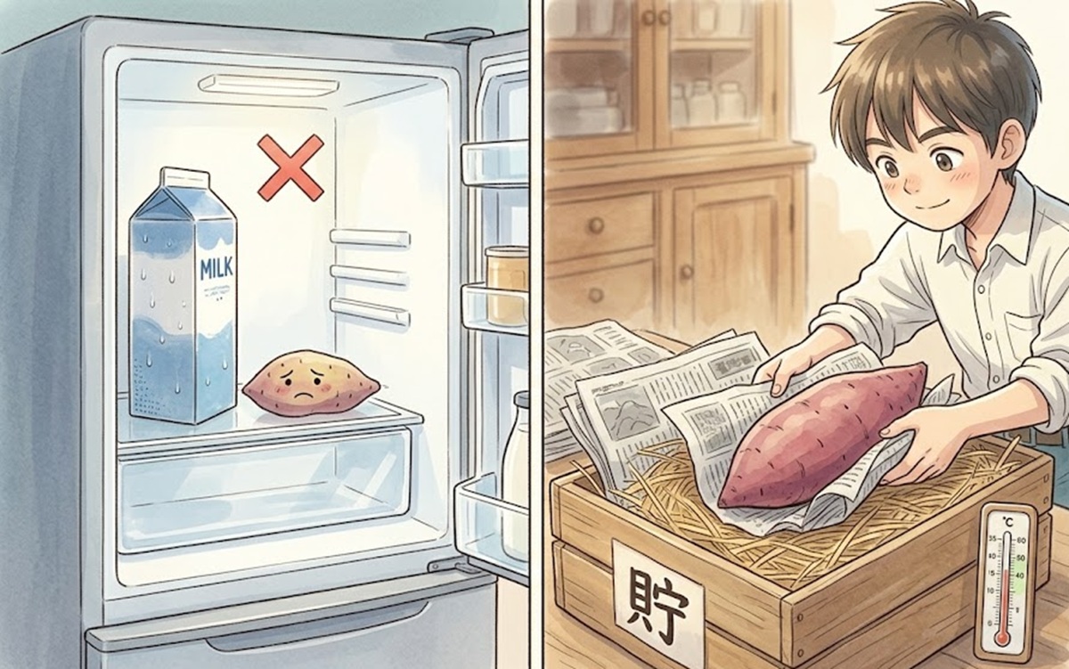 冷蔵庫保存はNG！家庭でさつまいもを長持ちさせる適切な保存方法