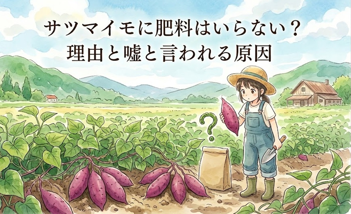 サツマイモに肥料はいらない？理由と嘘と言われる原因を解説