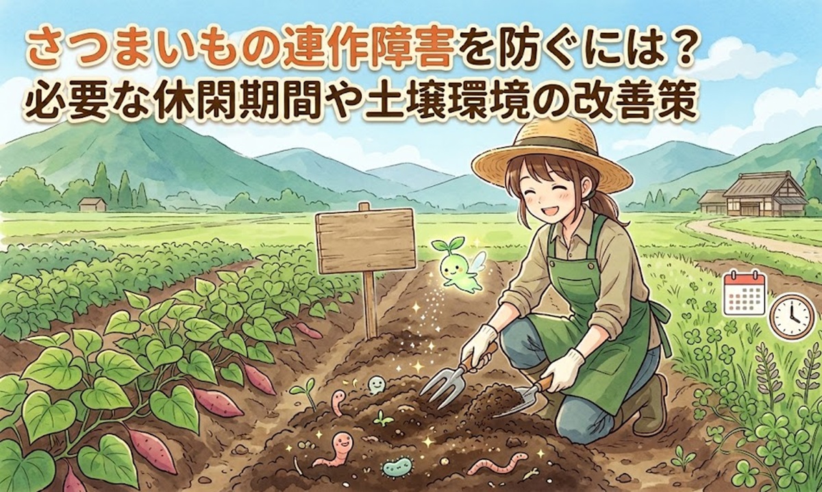 さつまいもの連作障害を防ぐには？必要な休閑期間や土壌環境の改善策