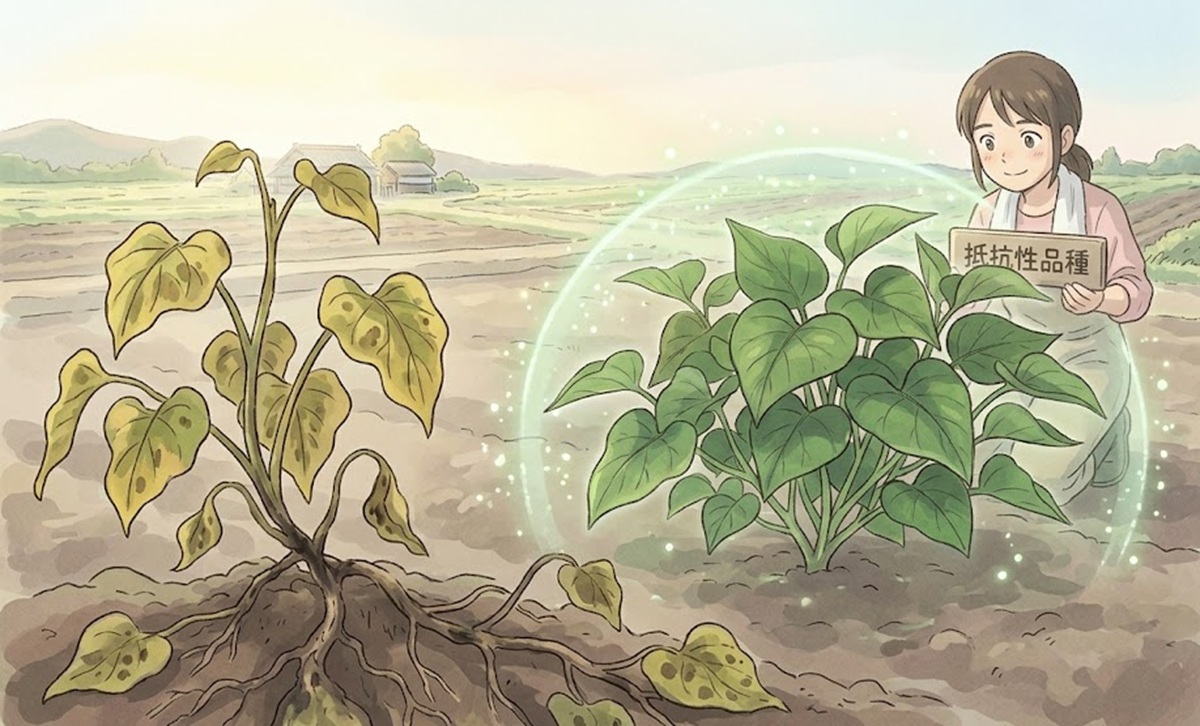 病害虫に強い抵抗性品種への転換による予防策