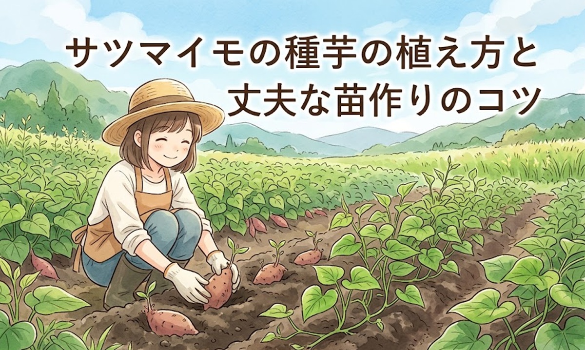 失敗しない！サツマイモの種芋の植え方と丈夫な苗作りのコツ