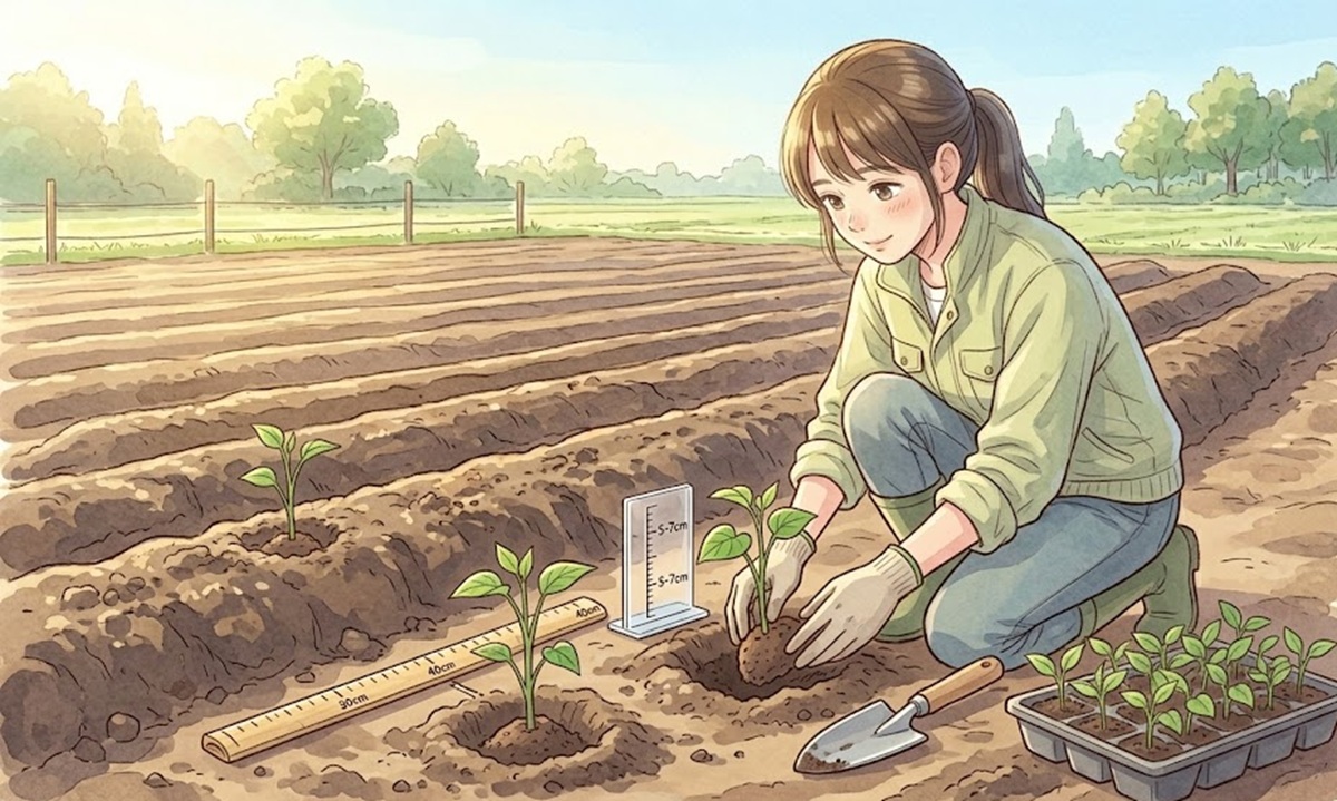初心者でも迷わない苗を植え付ける深さと間隔の目安