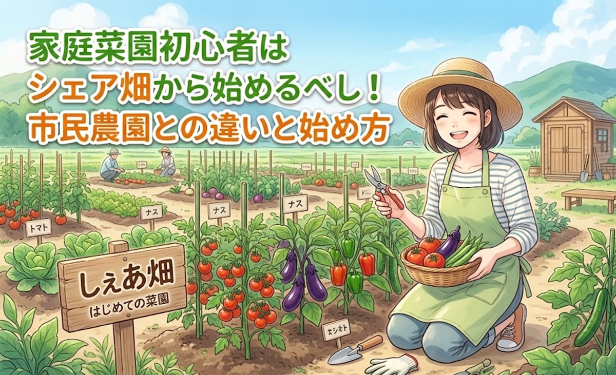 家庭菜園初心者はシェア畑から始めるべし！市民農園との違いと始め方